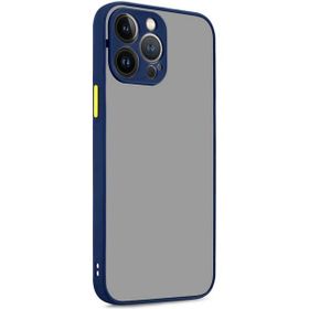 Adige Apple iPhone 13 Pro Hux Arkası Buğulu Sert Mika Lacivert Kılıf