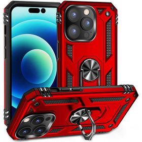 Adige Apple iPhone 14 Pro Vega Yüzüklü Standlı Darbe Korumalı Kırmızı Kılıf