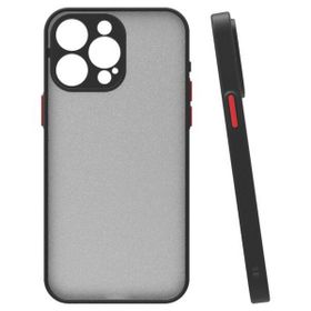 Adige Apple iPhone 15 Pro Max Hux Arkası Buğulu Sert Mika Siyah Kılıf