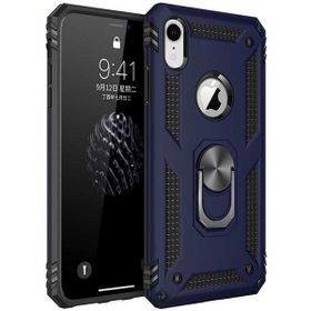 Adige Apple iPhone XR Vega Yüzüklü Standlı Darbe Korumalı Lacivert Kılıf