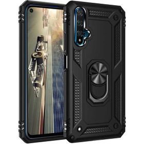 Adige Huawei Honor 20 Siyah Vega Yüzüklü Standlı Darbe Korumalı Kılıf