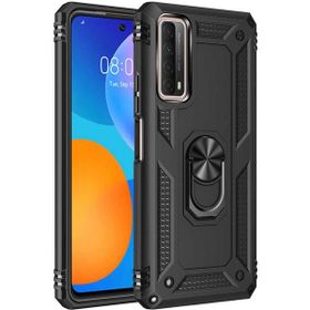 Adige Huawei P Smart 2021 Siyah Vega Yüzüklü Standlı Darbe Korumalı Kılıf