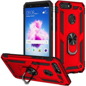 Adige Huawei P Smart Kırmızı Vega Yüzüklü Standlı Darbe Korumalı Kılıf