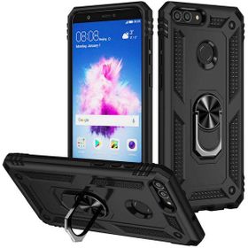 Adige Huawei P Smart Siyah Vega Yüzüklü Standlı Darbe Korumalı Kılıf