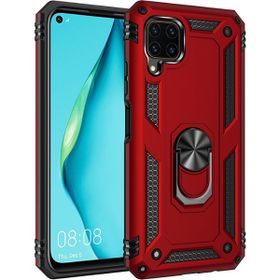 Adige Huawei P40 Lite Kırmızı Vega Yüzüklü Standlı Darbe Korumalı Kılıf