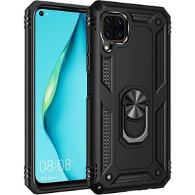 Adige Huawei P40 Lite Siyah Vega Yüzüklü Standlı Darbe Korumalı Kılıf