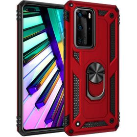 Adige Huawei P40 Pro Kırmızı Vega Yüzüklü Standlı Darbe Korumalı Kılıf