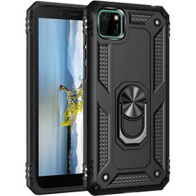 Adige Huawei Y5P Siyah Vega Yüzüklü Standlı Darbe Korumalı Kılıf