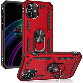 Adige iPhone 12 Mini Vega Yüzüklü Standlı Darbe Korumalı Kırmızı Kılıf