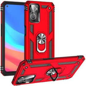 Adige Oppo A96 Kırmızı Vega Yüzüklü Standlı Darbe Korumalı Kılıf