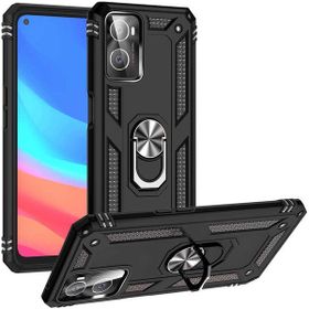 Adige Oppo A96 Siyah Vega Yüzüklü Standlı Darbe Korumalı Kılıf
