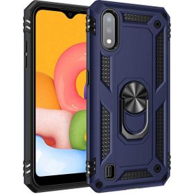 Adige Samsung Galaxy A01 Lacivert Vega Yüzüklü Standlı Darbe Korumalı Kılıf