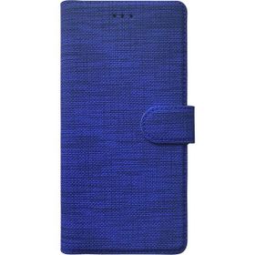 Adige Samsung Galaxy A05 Lacivert Cüzdan Kapaklı Kartlıklı Kumaş Kılıf