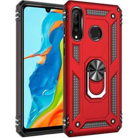 Adige Samsung Galaxy A20S Kırmızı Vega Yüzüklü Standlı Darbe Korumalı Kılıf