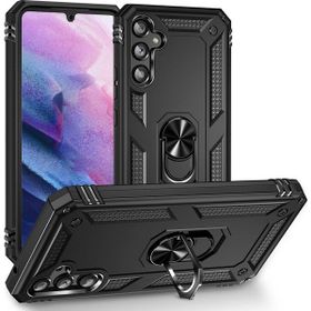 Adige Samsung Galaxy A34 Siyah Vega Yüzüklü Standlı Darbe Korumalı Kılıf