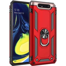 Adige Samsung Galaxy A80 Kırmızı Vega Yüzüklü Standlı Darbe Korumalı Kılıf