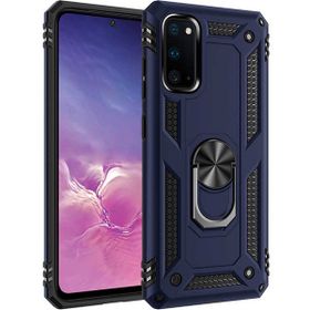 Adige Samsung Galaxy S20 Lacivert Vega Yüzüklü Standlı Darbe Korumalı Kılıf