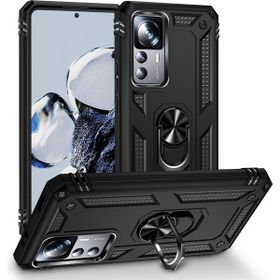 Adige Xiaomi 12T Siyah Vega Yüzüklü Standlı Darbe Korumalı Kılıf
