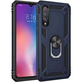 Adige Xiaomi Mi 9 Lacivert Vega Yüzüklü Standlı Darbe Korumalı Kılıf