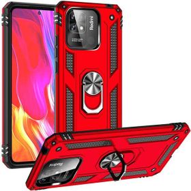 Adige Xiaomi Poco C40 Kırmızı Vega Yüzüklü Standlı Darbe Korumalı Kılıf