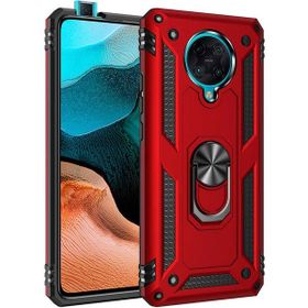 Adige Xiaomi Redmi K30 Pro Kırmızı Vega Yüzüklü Standlı Darbe Korumalı Kılıf