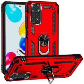 Adige Xiaomi Redmi Note 11 Kırmızı Vega Yüzüklü Standlı Darbe Korumalı Kılıf
