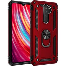 Adige Xiaomi Redmi Note 8 Pro Kırmızı Vega Yüzüklü Standlı Darbe Korumalı Kılıf