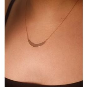 Adilidil Ay Modeli Rose Renk Plaka Kolye