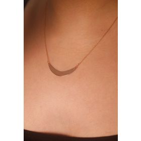 Adilidil Ay Modeli Rose Renk Plaka Kolye