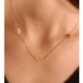 Adilidil Çiçek Modeli Bayan Kolye