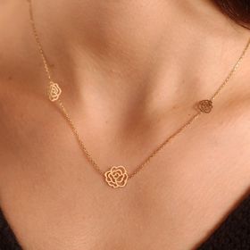 Adilidil Çiçek Modeli Bayan Kolye