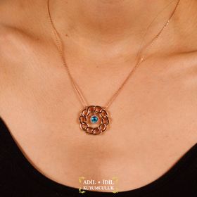 Adilidil Nazar Boncuklu Doche Model Zincir Kolye