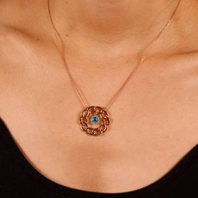 Adilidil Nazar Boncuklu Doche Model Zincir Kolye