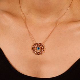 Adilidil Nazar Boncuklu Doche Model Zincir Kolye