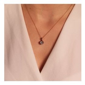 Adilidil Rose Renk Eskitme Taş Kolye