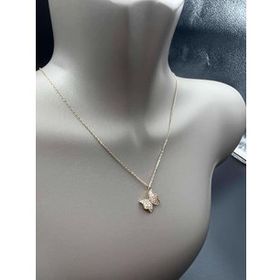 Adilidil Taşlı Kelebek 14 Ayar Altın Kolye