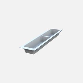 Adilon 107 mm Çift Bölme Beyaz Kaşıklık