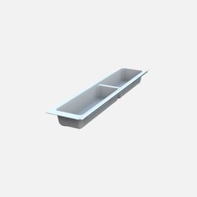 Adilon 107 mm Çift Bölme Beyaz Kaşıklık