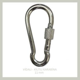Adilon 11 mm Vidalı Galvanizli Karabina