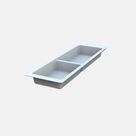 Adilon 157 mm Çift Bölme Beyaz Kaşıklık