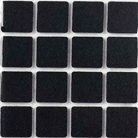 Adilon 25x25 mm 16'li Siyah Yapışkanlı Keçe
