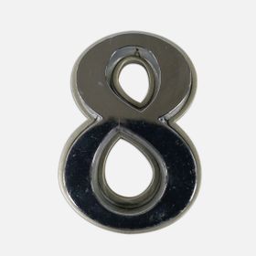 Adilon Plastik Mat Krom 8 Rakamı