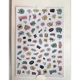 Adin Tasarım Karışık Desenli Nail Art Süsleme Tırnak Sticker