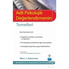 Adli Psikolojik Değerlendirmenin Temelleri - Marc J. Ackerman