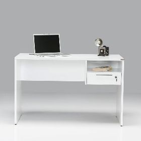 Adore Concept Beyaz Kilitli Çekmeceli Çalışma Masası