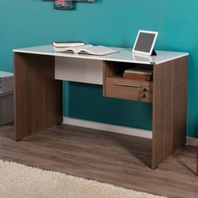 Adore Concept Beyaz Kilitli Çekmeceli Çalışma Masası