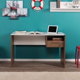 Adore Concept Beyaz Kilitli Çekmeceli Çalışma Masası