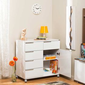 Adore Diamond MDL-05-BY-1-2 Lake Beyaz 5 Çekmeceli Banyo Dolabı