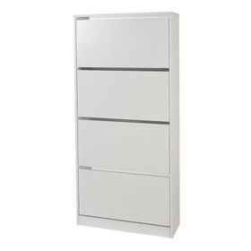 Adore Flat Duo Beyaz 4 Katlı Ayakkabılık Dolabı