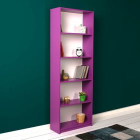 Adore Ktp-350-Uu-1 Modern 5 Raflı Mor Kitaplık